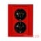 Розетка электрическая двойная, красный, Levit ABB 5522H-C03457 65
