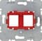 Опорная пластина для модулей Keystone с красной вставкой, двойная, Berker 454101 - фото 61931