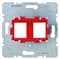 Опорная пластина для модулей Keystone с красной вставкой, двойная, Berker 454101 - фото 61932
