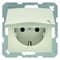 Розетка с заземлением и крышкой, белый, S.1 Berker 47518982 - фото 62207