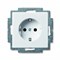 Розетка с заземлением и шторками, белый, ABB 20 EUCKS-94-507 Basic 55 - фото 68170