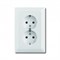 Розетка двойная, белый, ABB 20-02 EUJ-94-507 Basic 55 - фото 68172