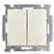 Выключатель 2-клавишный, слоновая кость, ABB 2006/5 UC-92-507 Basic 55 - фото 68268