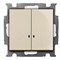 Выключатель 2-клавишный с подсветкой, слоновая кость, ABB 2006/5 UCGL-92-507 Basic 55