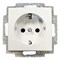 Розетка электрическая с заземлением, белый шале, ABB 20 EUC-96-507 Basic 55 - фото 68302