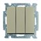 Выключатель 3-клавишный, шампань, ABB 106/3/1 UC-93-507 Basic 55