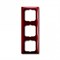 Рамка 3 поста, красный фойер, ABB 2513-97-507 Basic 55