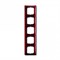 Рамка 5 постов, красный фойер, ABB 2515-97-507 Basic 55