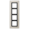 Рамка 4 поста, нержавеющая сталь, Jung LS Plus (металл) LSP984ES