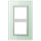 Рамка 2 поста, салатовое стекло, Jung LS Plus (стекло) LSP982GLAS