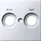 Центральная плата розетки TV / FM , алюминий, 2 модуля, Unica New Schneider NU944054