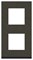 2 постовая рамка вертикальная Unica Pure камень, Unica New Schneider NU6004V87 - фото 69478