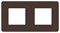 Рамка 2-постовая, шоколад / антрацит, Unica New Schneider NU280417 - фото 69552