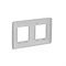 Рамка 2-постовая, алюминий, Unica New Schneider NU200430 - фото 70931