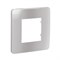 Рамка 1-постовая, хром / белый, Unica New Schneider NU280255 - фото 71520