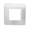 Рамка 1-постовая, хром / белый, Unica New Schneider NU280255 - фото 71527