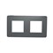 Рамка 2-постовая, дымчато-серый / антрацит, Unica New Schneider NU280422 - фото 71837