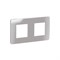 Рамка 2-постовая, хром / белый, Unica New Schneider NU280455 - фото 72214