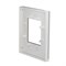 Рамка 1-постовая, горизонтальная, алюминий матовый / белый, Unica New Schneider NU600280 - фото 72548