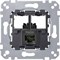 Розетка компьютерная RJ45 UTP, одинарная, Merten MTN4575-0001