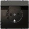 Розетка электрическая с крышкой, IP44, антрацит, Merten MTN2314-6034 - фото 73350