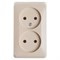 Розетка двойная накладная, бежевый, Prima WDE001140 Schneider Electric