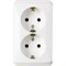 Розетка двойная накладная со шторками, белый, Prima WDE001048 Schneider Electric