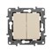 Выключатель двухклавишный, слоновая кость, 672302 Legrand Etika - фото 75048