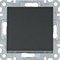 Выключатель одноклавишный, черный, Lumina WL0013 Hager - фото 75726