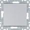 Кнопка, серебристый, Lumina WL0112 Hager - фото 75752