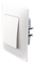 Выключатель проходной одноклавишный, белый, PLK0211031 Plank Electrotechnic - фото 76842