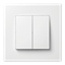 Выключатель проходной двухклавишный, белый, PLK0221031 Plank Electrotechnic - фото 76850