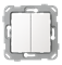 Кнопка двухклавишная, белый, PLK0421031 Plank Electrotechnic - фото 76866