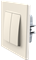 Выключатель двухклавишный, слоновая кость, PLK0121131 Plank Electrotechnic - фото 76957