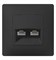 Розетка компьютерная RJ45 двойная, антрацит soft-touch, PLK0741241 Plank Electrotechnic - фото 77092