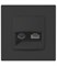 Розетка телевизионная + компьютерная RJ45, антрацит soft-touch, PLK0911241 Plank Electrotechnic - фото 77105