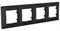 Рамка четвертная CLASSIC, антрацит soft-touch, PLK1040241 Plank Electrotechnic