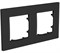 Рамка двойная NORDIC, антрацит soft-touch, PLK1020242 Plank Electrotechnic
