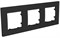 Рамка тройная NORDIC, антрацит soft-touch, PLK1030242 Plank Electrotechnic
