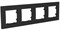 Рамка четвертная NORDIC, антрацит soft-touch, PLK1040242 Plank Electrotechnic