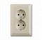 Розетка двойная, слоновая кость, ABB 20-02 EUJ-92-507 Basic 55