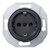 Розетка с заземлением, черный, Renova WDE011303 Schneider
