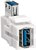 Разъем USB 3.0 угловой типа KeyStone, VZ30UA Hager