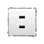 Розетка USB зарядка, двойная, 2.1А, белый, Basic Simon