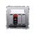 Розетка аудио на 1 динамик, серебро, Basic Simon