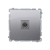 Розетка одинарная TV, серебро, Basic Simon