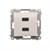 Розетка USB для зарядки, двойная, 2.1А, белый, SIMON54 - фото 88537