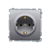 Розетка электрическая с заземлением, сталь, Basic Simon
