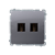 Розетка двойная HDMI, сталь, Basic Simon