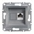 Розетка компьютерная RJ45 кат.6, сталь, EPH4700162 Asfora Schneider